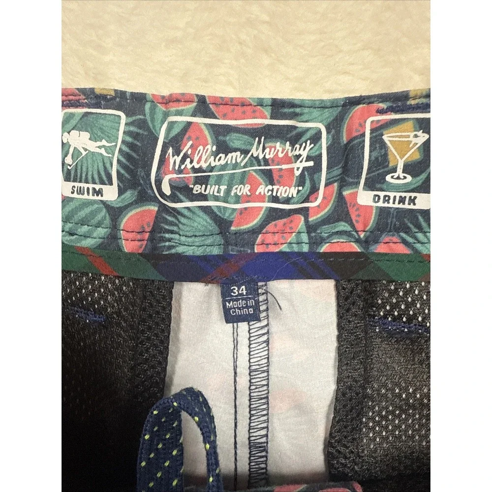 William Murray Shorts Men's Size 34 Watermelon Golf‎ Shorts Swim Trunks
